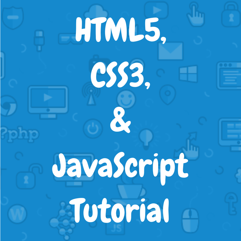 HTML, CSS, and JavaScript tutorial logo
